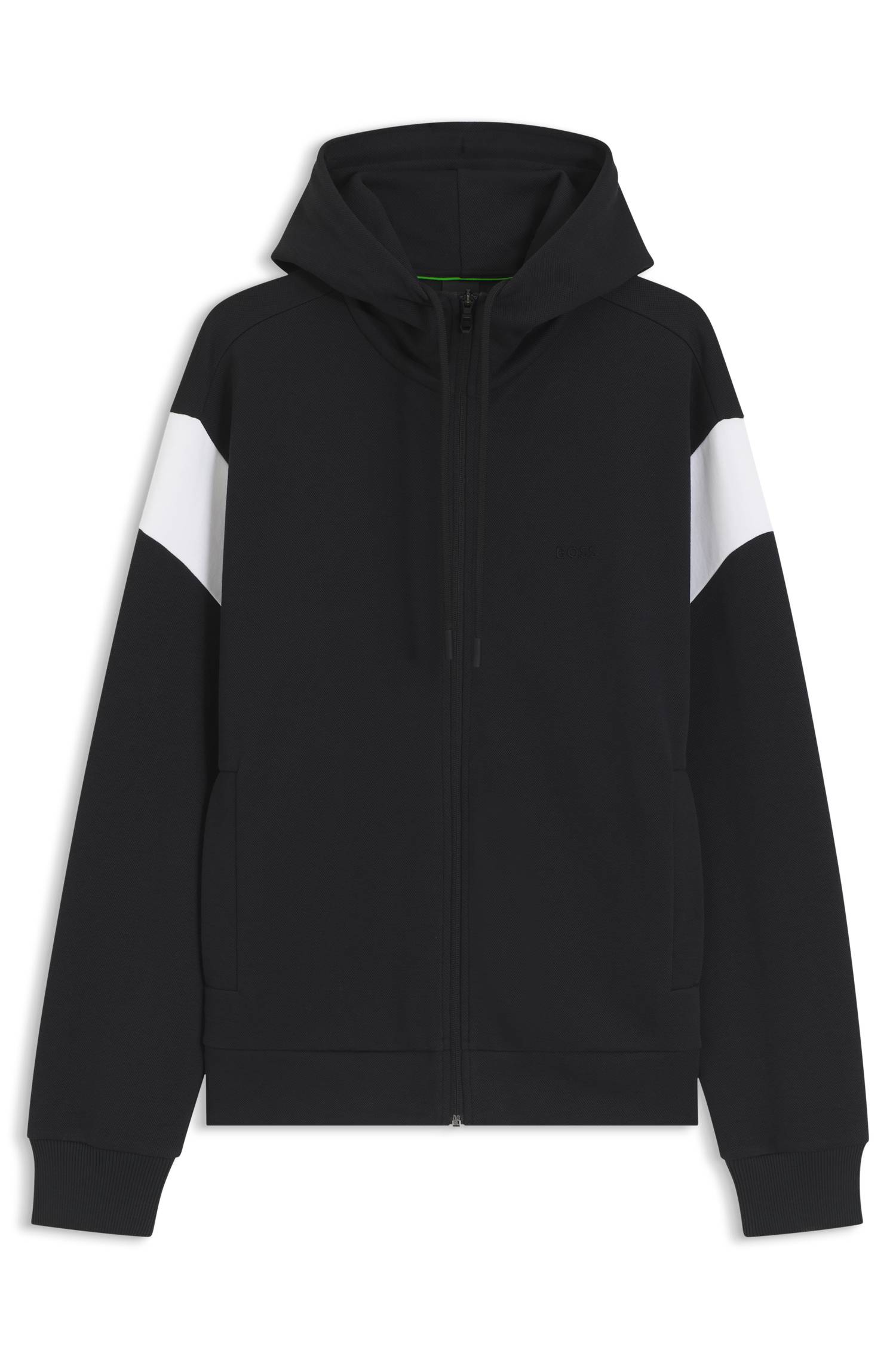 Boss Regular-fit zip-up sweatshirt in spacer piqué herr – bild 4