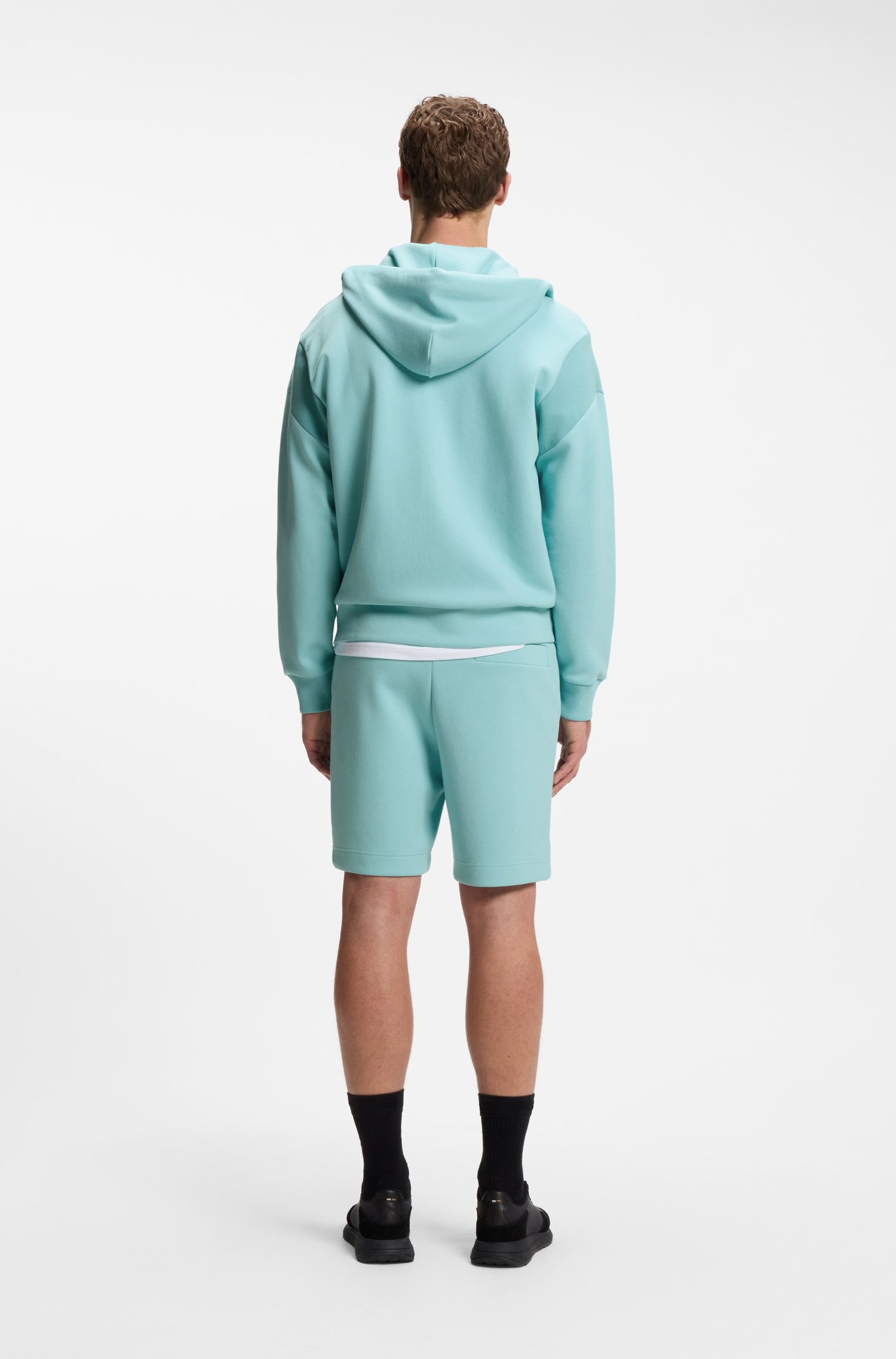 Boss Regular-fit zip-up sweatshirt in spacer piqué herr – bild 3