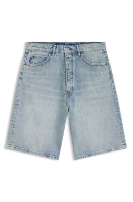 Hugo Loose-fit shorts in slub-yarn cotton herr – bild 4