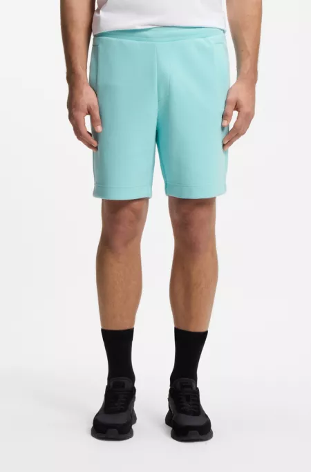 Shorts aus Piqué-Jersey im Baumwoll-Mix mit Logo-Stickerei