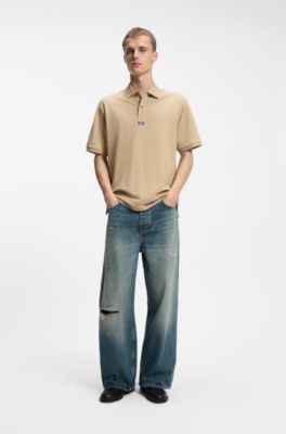 Jeans dal taglio morbido in denim di cotone pesante, Blu