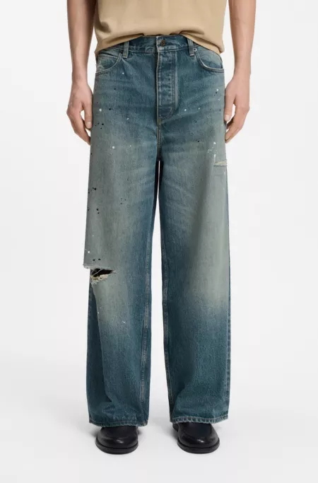 Loose-fit jeans in heavyweight cotton denim