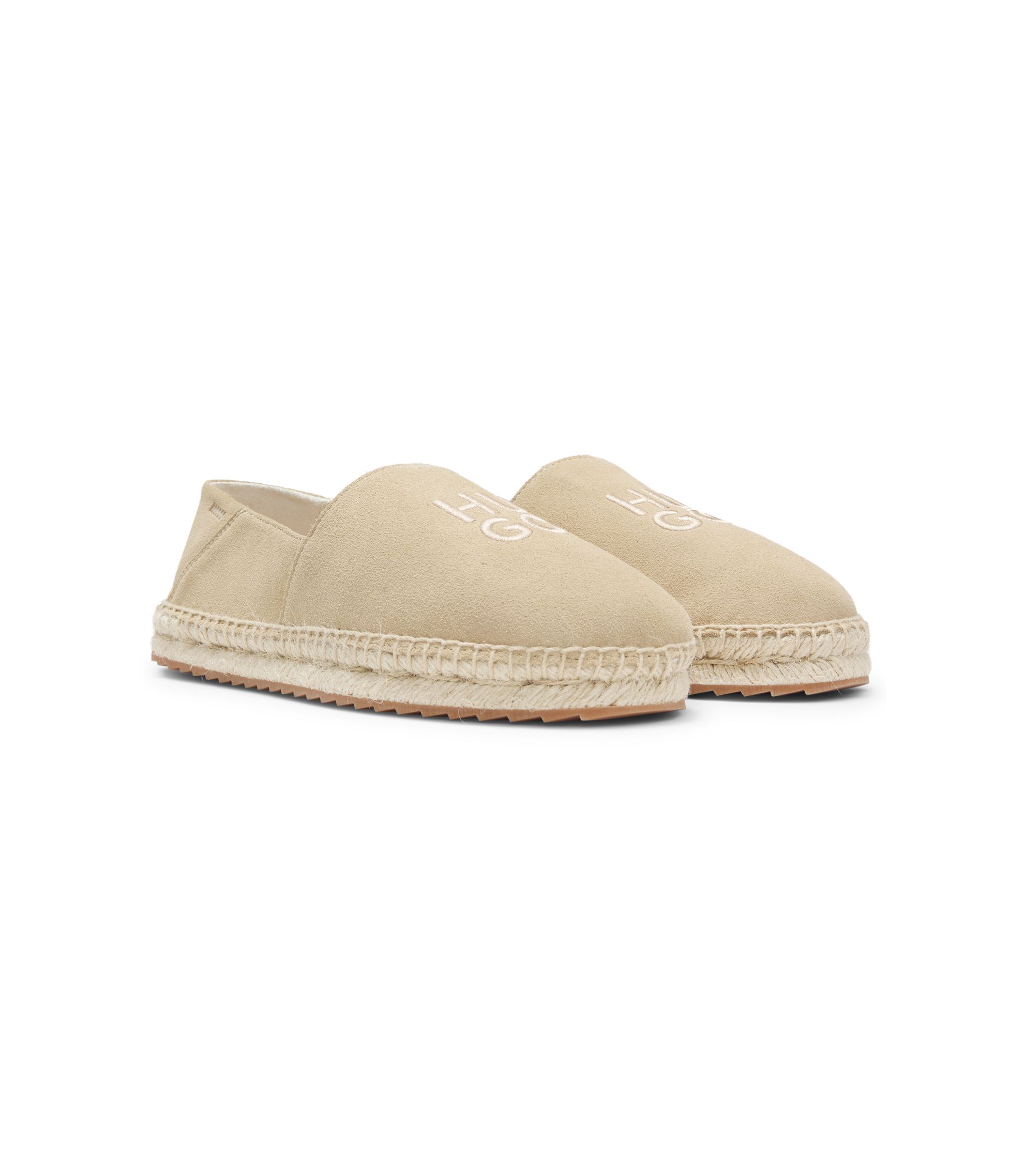 Espadrilles aus Veloursleder mit Stack-Logo