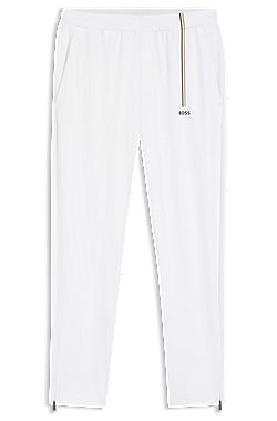 Active tracksuit bottoms in thermoregulating stretch gabardine
