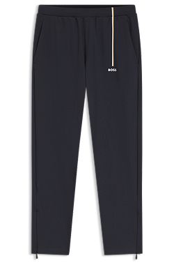 Active tracksuit bottoms in thermoregulating stretch gabardine