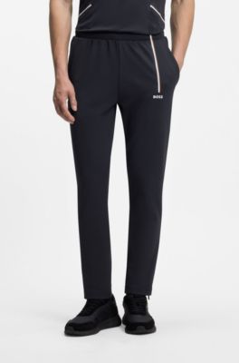 Active pantaloni della tuta in gabardine elasticizzato termoregolante, Blu scuro
