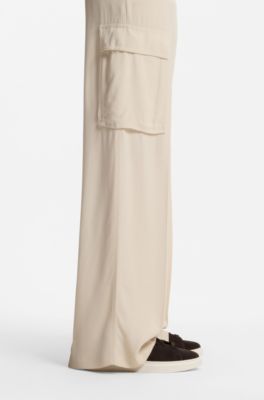 Suede lace-up trainers with Double B monogram, Dark Brown