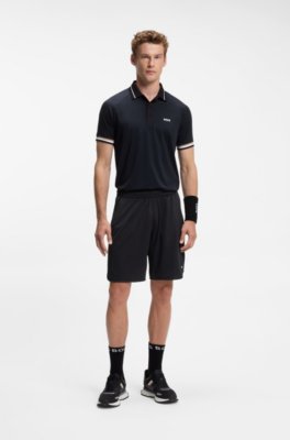 Boss Active Stretch-fabric shorts with mesh pocket bags herr – bild 2