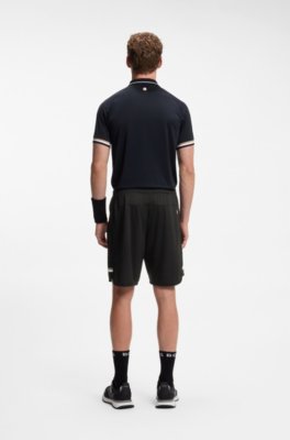 Boss Active Stretch-fabric shorts with mesh pocket bags herr – bild 3