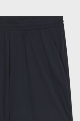 Active Short en tissu stretch avec poches en maille filet, Bleu fonc&eacute;