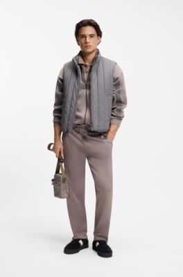 Suede trainers with side stripe, Black