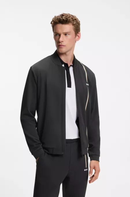 Active zip-up sweatshirt with moisture management