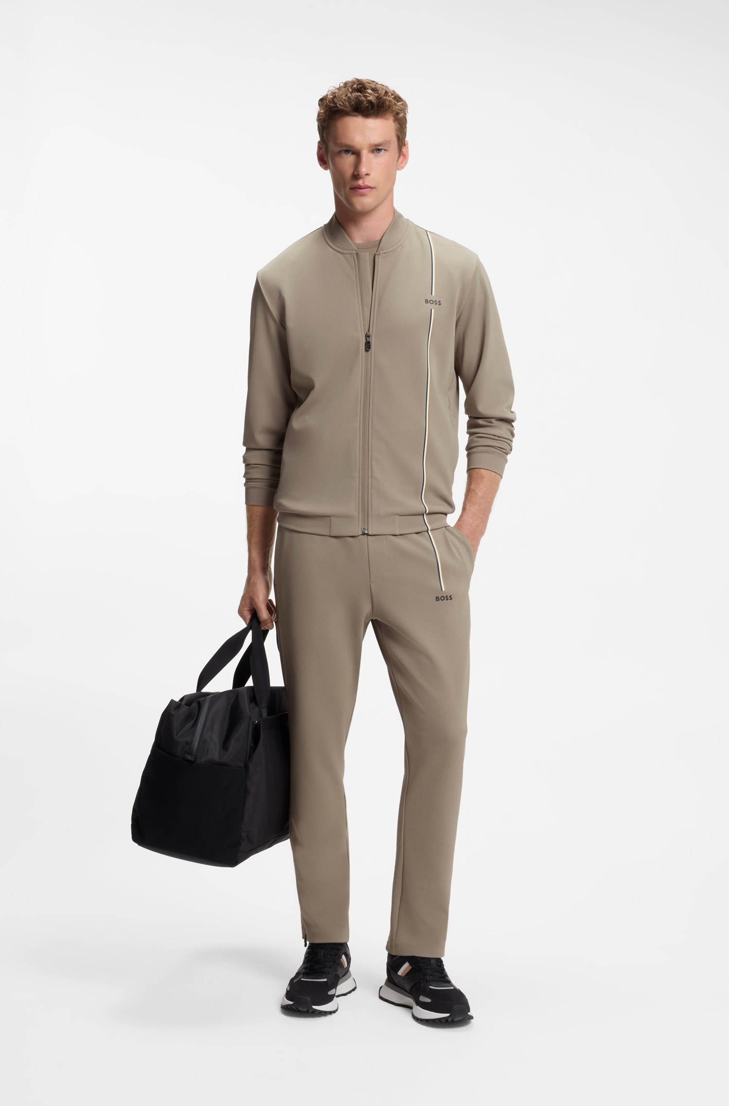 Boss Active zip-up sweatshirt with moisture management herr – bild 2