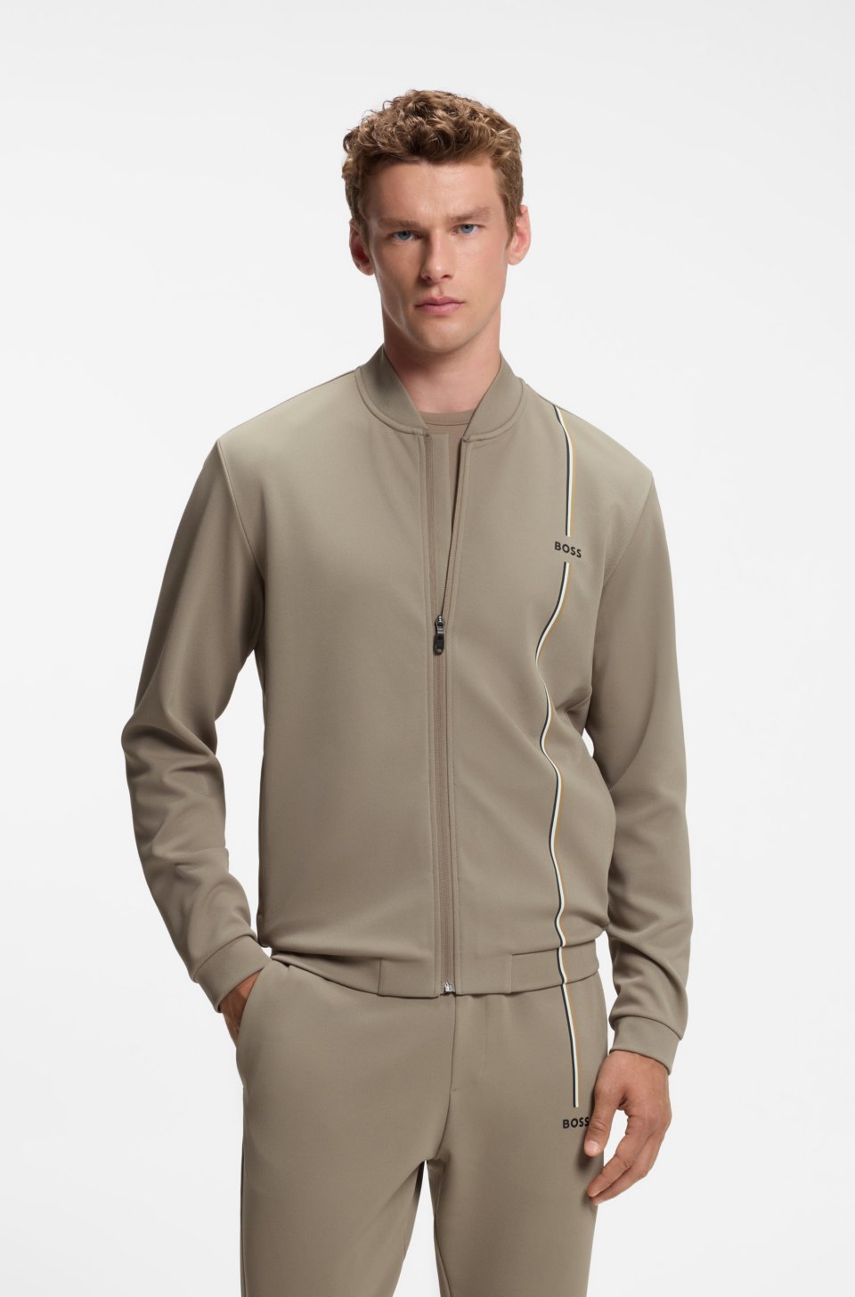 Active zip-up sweatshirt with moisture management