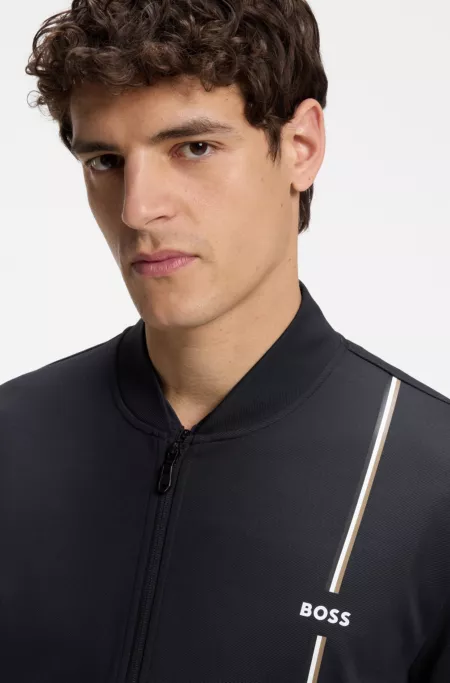 Active zip-up sweatshirt with moisture management