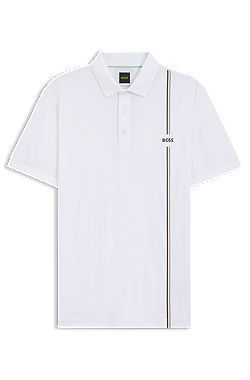 Active hurtigtørrende poloshirt med signature-stripe