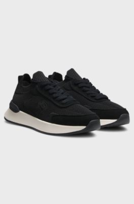 Sneakers calzino con monogramma Double B, Nero
