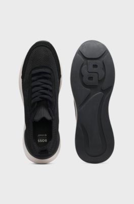 Sneakers calzino con monogramma Double B, Nero