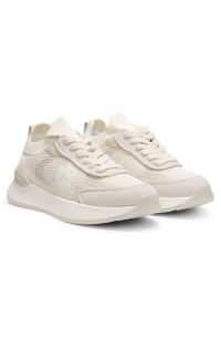 Sock trainers with Double B monogram, Light Beige