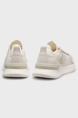 Sock trainers with Double B monogram, Natural