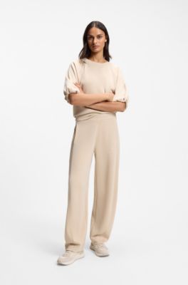 Sneakers calzino con monogramma Double B, Beige chiaro