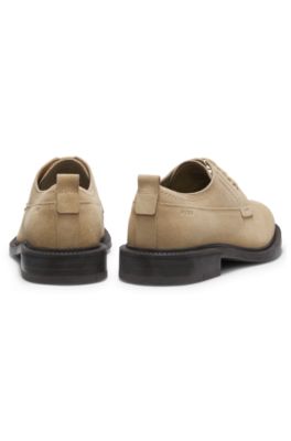 beige color dress shoes Handmade Mens Beige Color Suede Brogue Dress Shoes, Men Oxford Formal Shoes  – Rebels Market