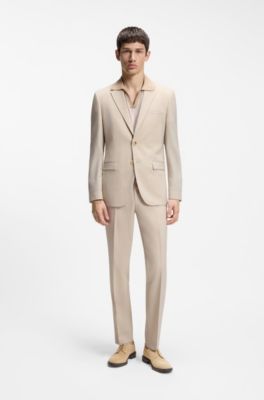 Chaussures derby en cuir su&eacute;d&eacute;, Beige clair