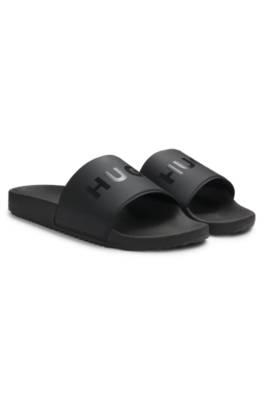 Italian-made slides with tonal logo 1