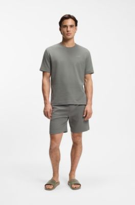 Italian-made slides with tonal logo, Light Green