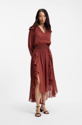 Sandali in pelle con cinturini e tacco quadrato, Nero