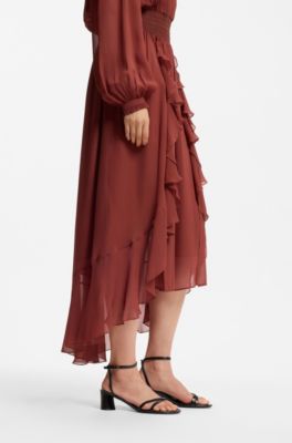 Sandali in pelle con cinturini e tacco quadrato, Nero