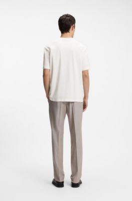 Relaxed-fit T-shirt in cotton with artwork and logo, Natural