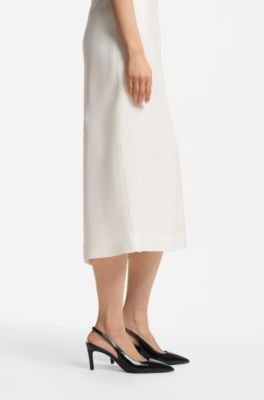 Pumps van lakleer met open hiel, Zwart