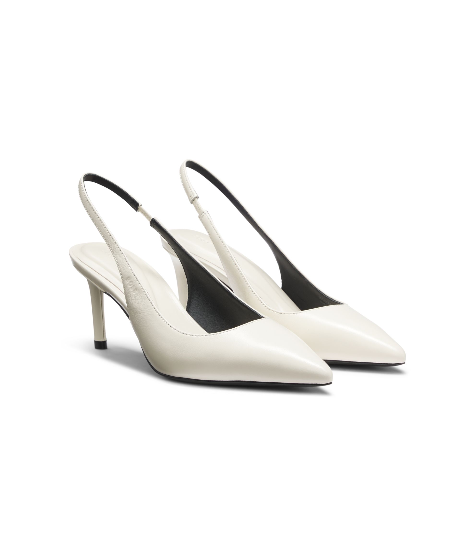 Slingbacks aus Lackleder