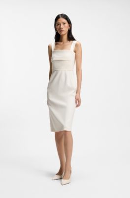 Slingback pumps in patent leather, White