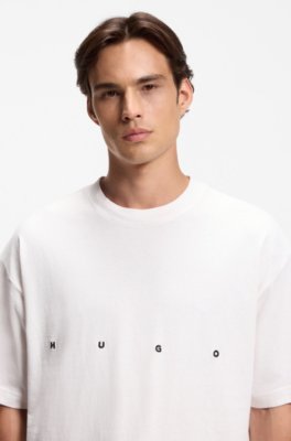 Hugo Oversize-fit cotton T-shirt with bold printed logo herr – bild 2