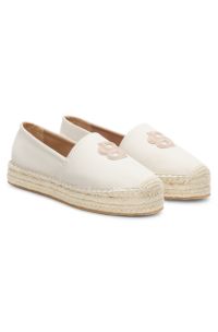 Espadrilles en toile &agrave; monogramme Double B, Naturel