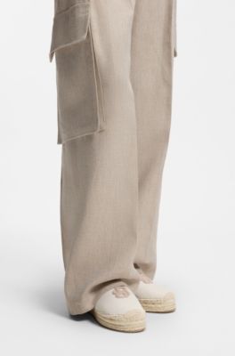 Canvas espadrilles with Double B monogram, Natural