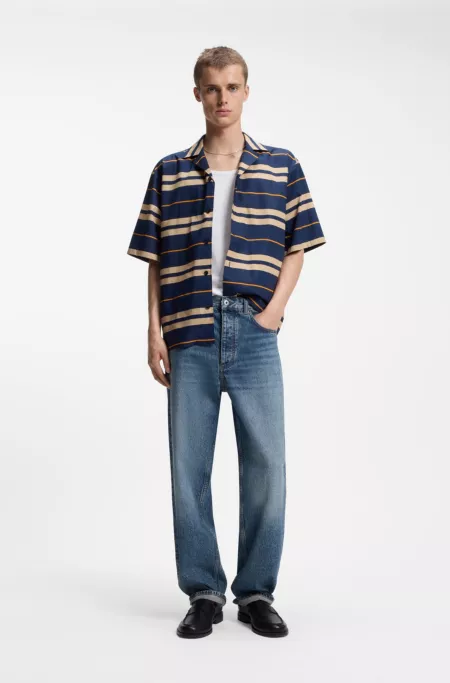 Baggy-fit jeans with worn-in details