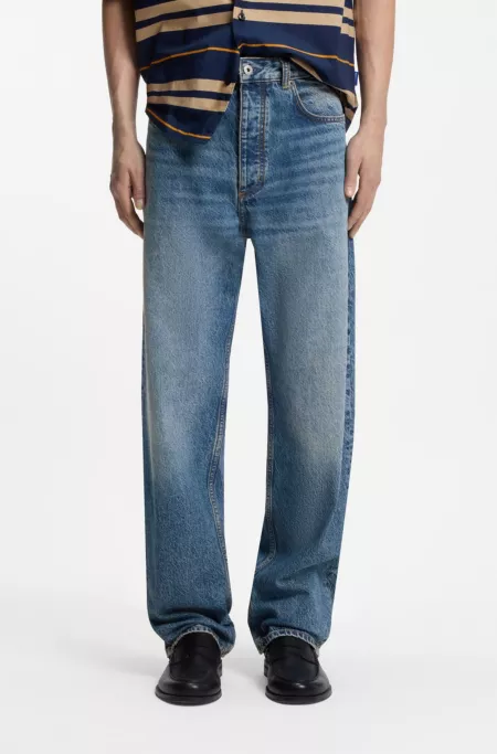 Baggy-fit jeans with worn-in details