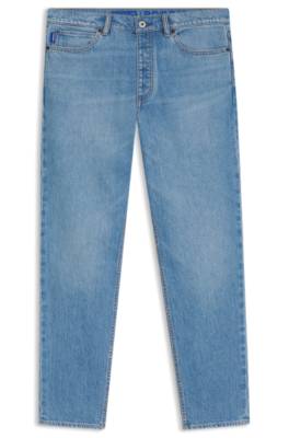 Hugo Tapered-fit jeans in bright-blue stretch denim herr – bild 4