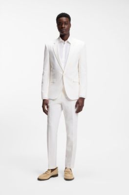 Suede loafers with penny trim, Light Beige