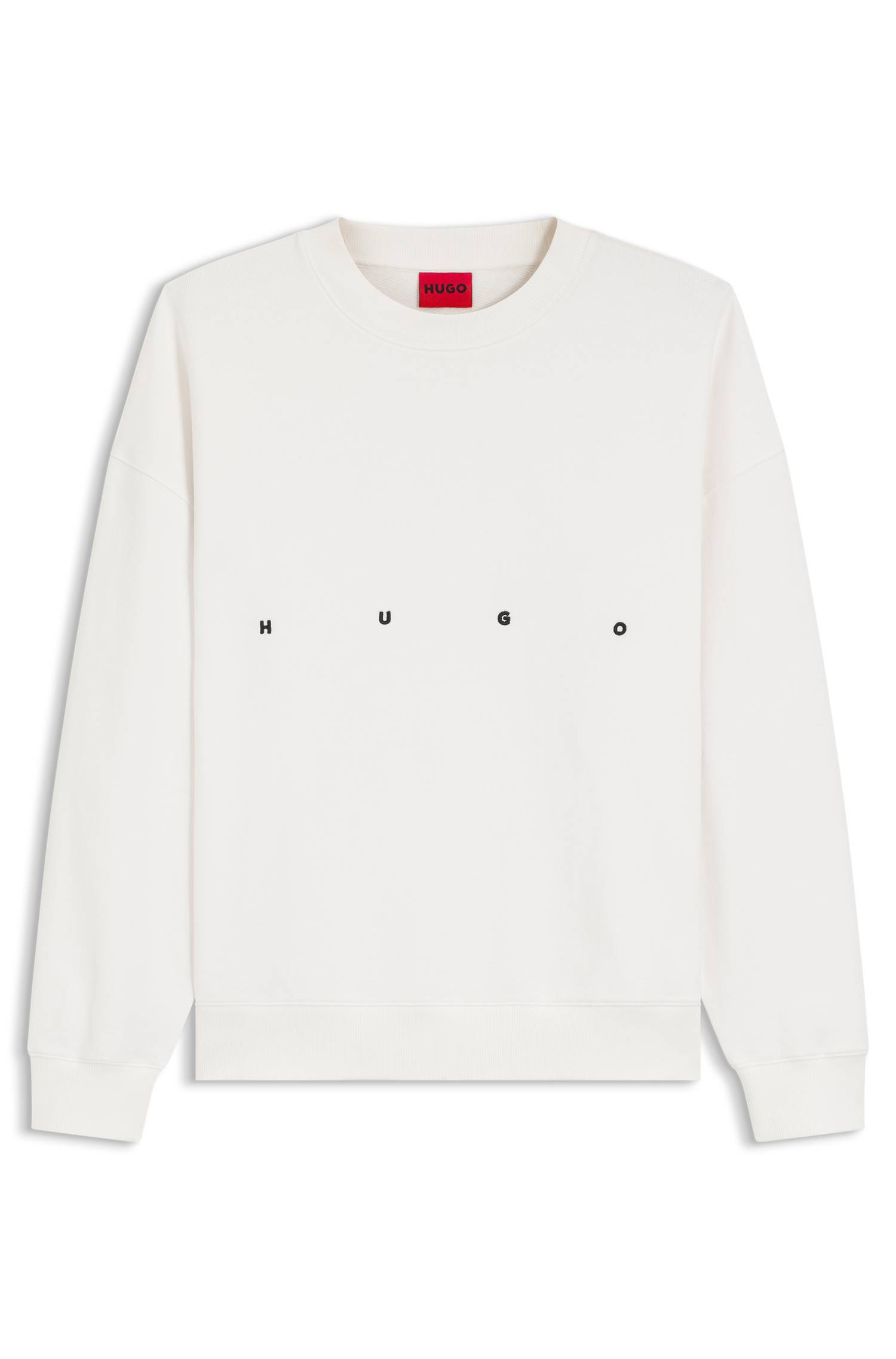 Hugo Cotton sweatshirt with logo embroidery and graphic print herr – bild 4