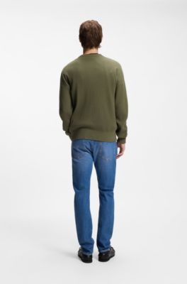 Jeans slim fit in denim elasticizzato blu medio, Blu