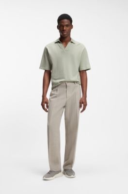 Sneakers in maglia con suola in EVA goffrata con logo, Grigio chiaro