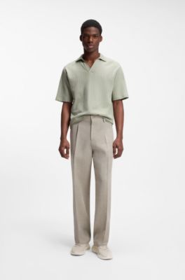 Gebreide sneakers met EVA-zool met reli&euml;flogo, Lichtbeige