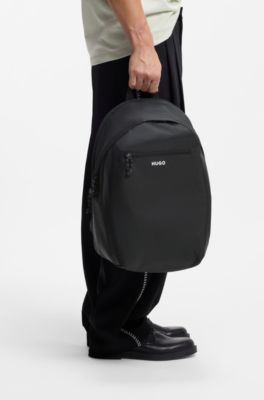 Backpack with contrast logo, Black