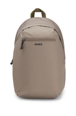 Backpack with contrast logo, Light Brown
