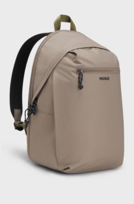 Backpack with contrast logo, Light Brown