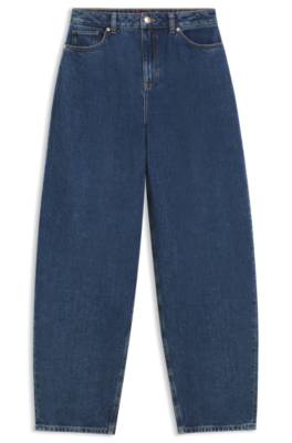 Hugo Barrel-leg jeans in blue Japanese denim dam – bild 4